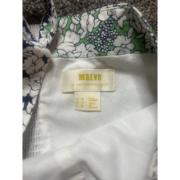 Floral Green and White Mini Dress - Picture 3 of 4